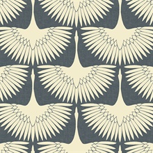 Feather Flock Denim Blue Peel and Stick Wallpaper