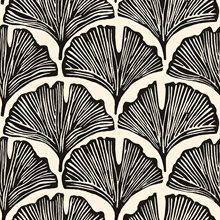 Feather Palm Zebra Black Peel and Stick Wallpaper