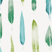 Feathers - Coach Emerald colourway wallpaper