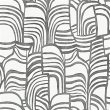 Featherwork Black & White Peel & Stick Wallpaper