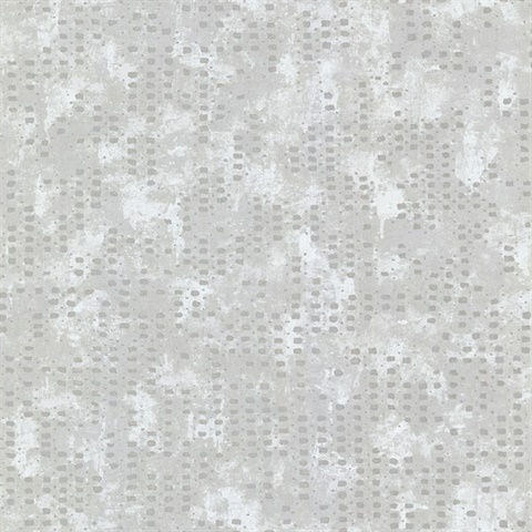 Felsic Silver Studded Faux Textured Metallic Wallpaper