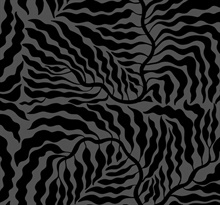 Fern Fronds Black Abstract Leaf Wallpaper