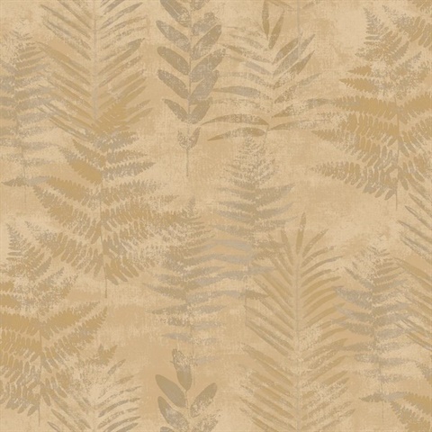 Fern Horizon Tan Wallpaper