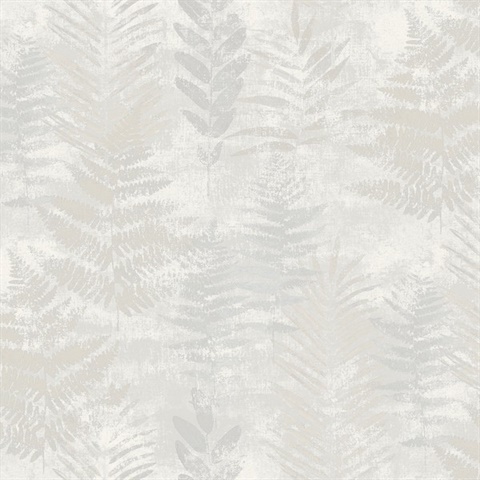 Fern Horizon White Wallpaper