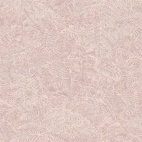 Fern Texture Pink Wallpaper