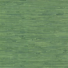 Fiber Green Textured Horizontal Linen Weave Wallpaper