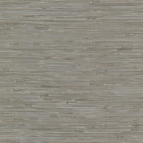 Fiber Grey Textured Horizontal Linen Weave Wallpaper