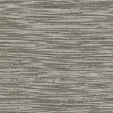 Fiber Grey Textured Horizontal Linen Weave Wallpaper