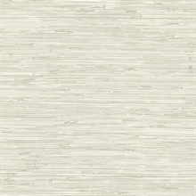 Fiber Off-White Textured Horizontal Linen Weave Wallpaper