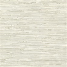 Fiber Off-White Textured Horizontal Linen Weave Wallpaper
