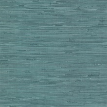 Fiber Teal Faux Grasscloth Wallpaper