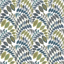 Fiddlehead Green Botanical Wallpaper