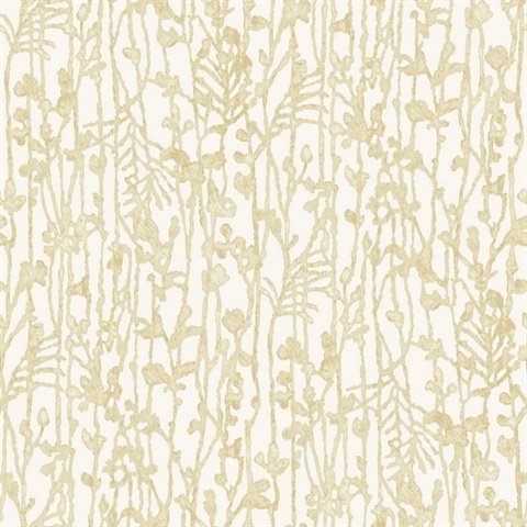 Filigree Gold Abstract Wallpaper