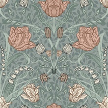 Fillippa Sage Tulip Floral Wallpaper