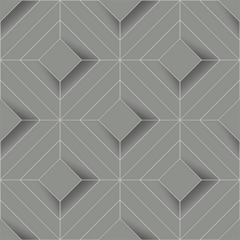 Filmore Grey Diamond Panes Wallpaper