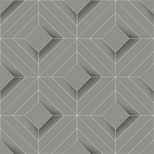 Filmore Grey Diamond Panes Wallpaper