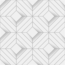 Filmore Grey & Eggshell Diamond Panes Wallpaper