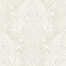 Finch Ivory Woodland Damask Wallpaper