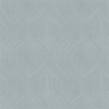 Fine Line Blue Geometric Wallpaper