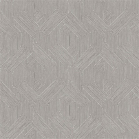 Fine Line Grey Geometric Wallpaper