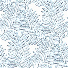 Finnley Blue Inked Fern Leaf Wallpaper