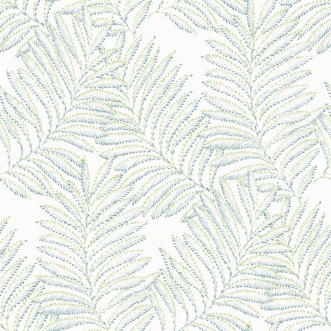 Finnley Green Inked Fern Leaf Wallpaper