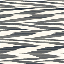 Flamed Zig Zag Black Peel and Stick Wallpaper