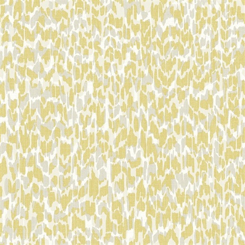 Flavia Yellow Abstract Animal Print Textured Wallpaper