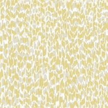 Flavia Yellow Abstract Animal Print Textured Wallpaper