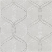 Fleance Light Grey Ogee Wallpaper