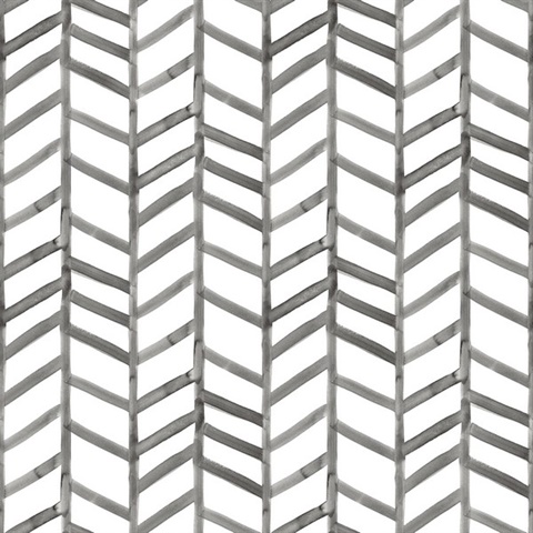 Fletching Black Geometric Wallpaper