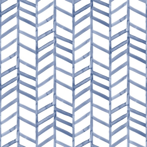 Fletching Navy Blue Geometric Wallpaper