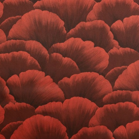 Fleur II Rouge Floral Commercial Wallpaper