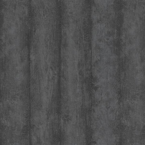 Flint Charcoal Texured Weathered Wood Wallpaper