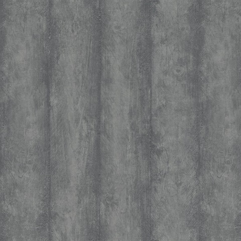 Flint Grey Texured Weathered Wood Wallpaper