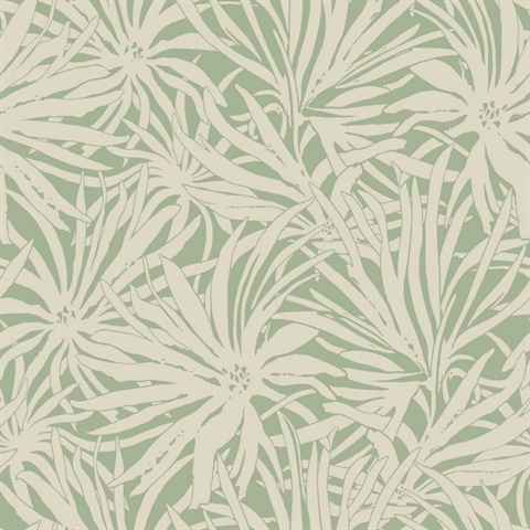Floral Canopy Olive Wallpaper