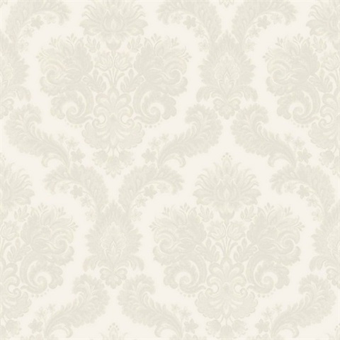 Floral Damask Cream Italian Wallpaper
