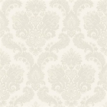 Floral Damask Cream Italian Wallpaper