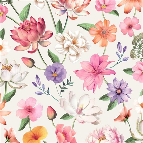 Floral Fantasia Multi Wallpaper
