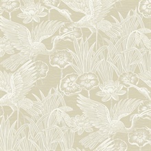 Floral Heron Floral Sand Peel and Stick Wallpaper