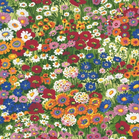 Floral Meadow Floral Multicolored Peel and Stick Wallpaper