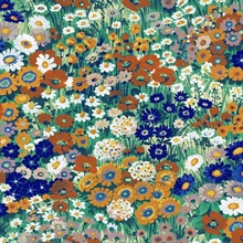 Floral Meadow Floral Summer Glades & Terra Cotta Peel and Stick Wallpa