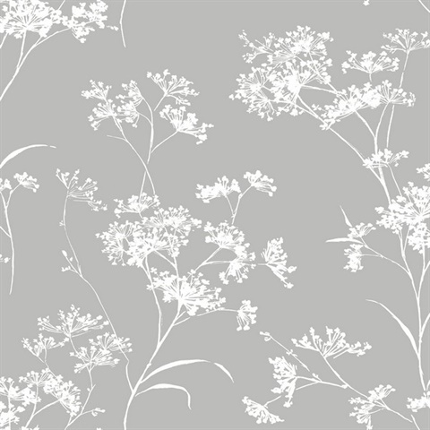 Floral Mist Floral Alloy Peel and Stick Wallpaper