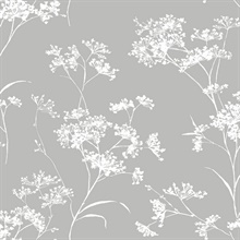 Floral Mist Floral Alloy Peel and Stick Wallpaper