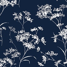 Floral Mist Floral Hampton Blue Peel and Stick Wallpaper