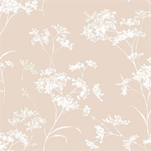 Floral Mist Floral Peach Petal Peel and Stick Wallpaper