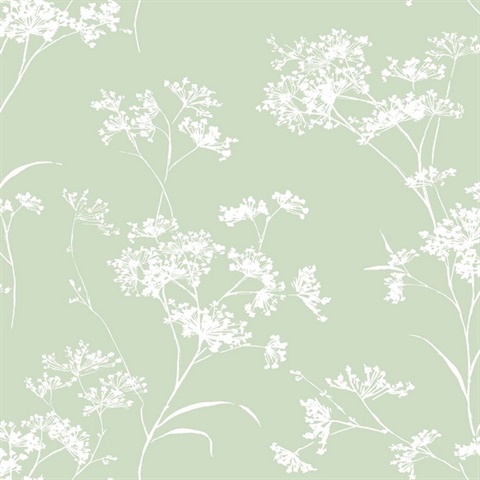 Floral Mist Floral Seacrest Green Peel and Stick Wallpaper