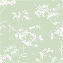 Floral Mist Floral Seacrest Green Peel and Stick Wallpaper