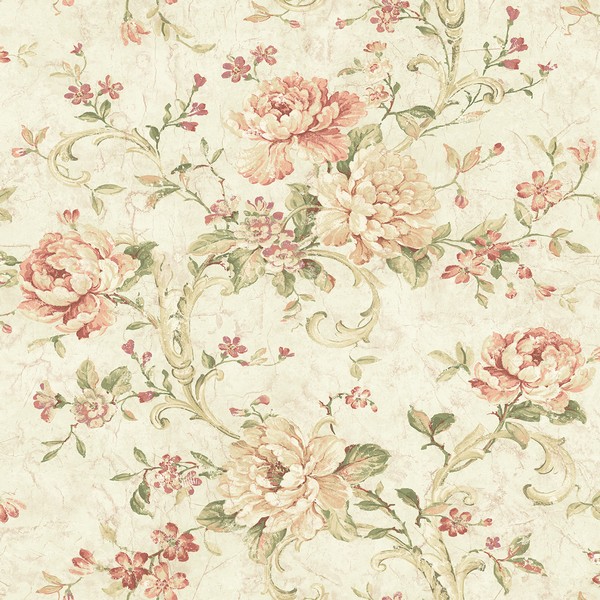 MV80401 | Floral Scroll | Wallpaper Boulevard