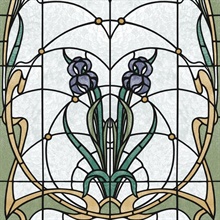 Floral Stained Glass Purple Flower Wallpaper